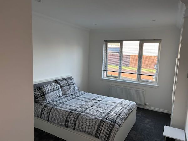 The new bedroom inside the conversion